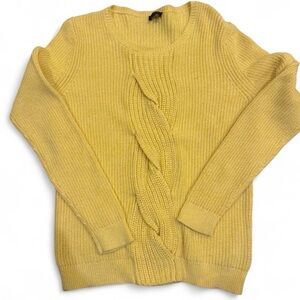 Yellow Cable Knit Sweater